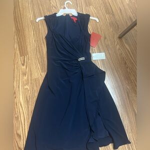Elegant JS Collections Navy blue dress
